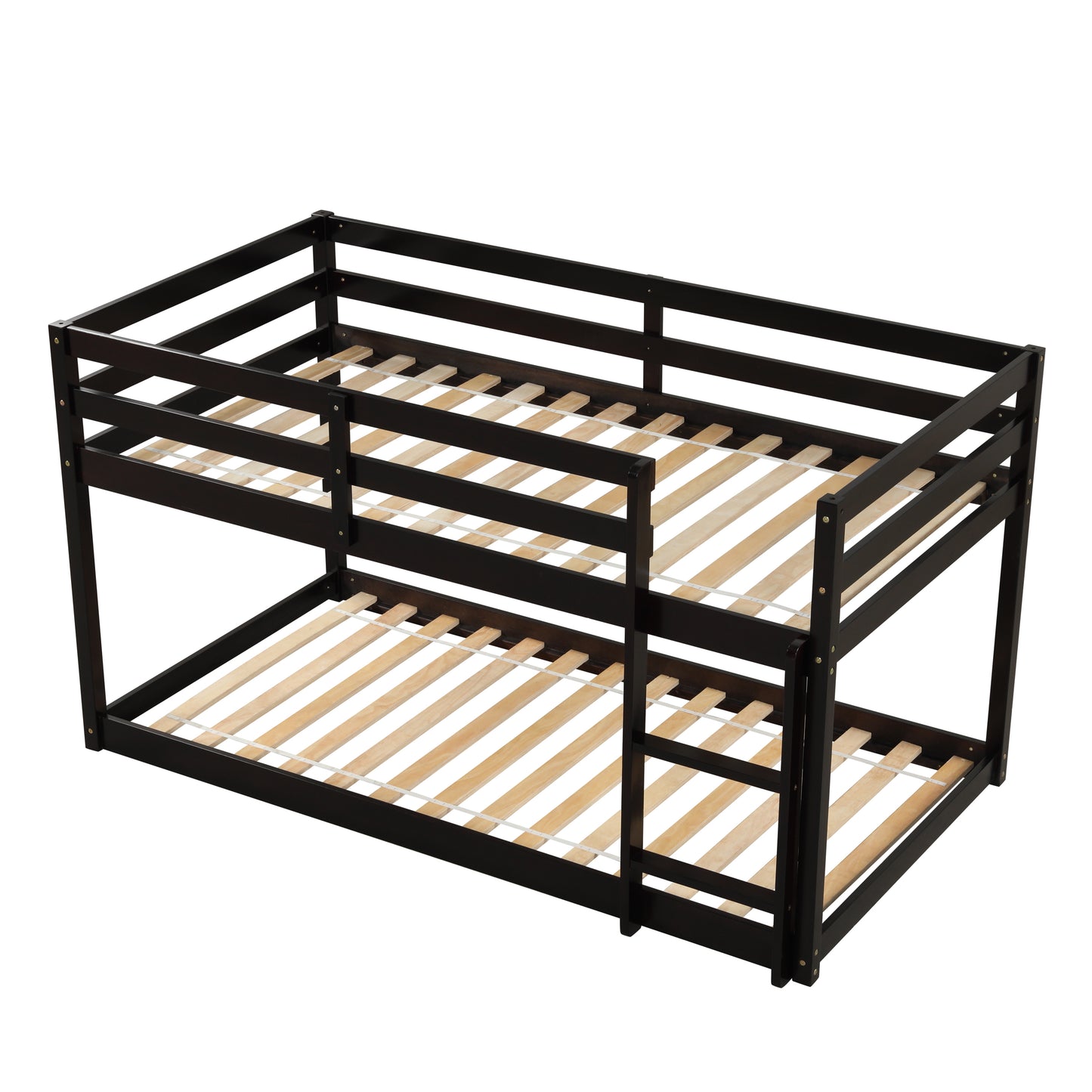 Spacious Espresso Twin Bunk Bed