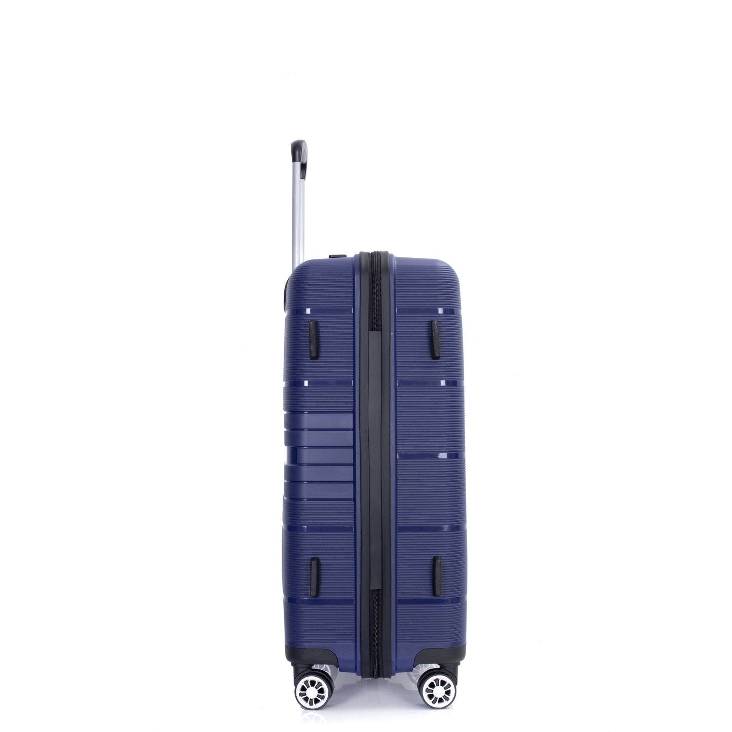 Hardshell Suitcase Double Spinner Wheels PP Luggage Sets Lightweight Durable Suitcase with TSA Lock,3-Piece Set (20/24/28) , Navy