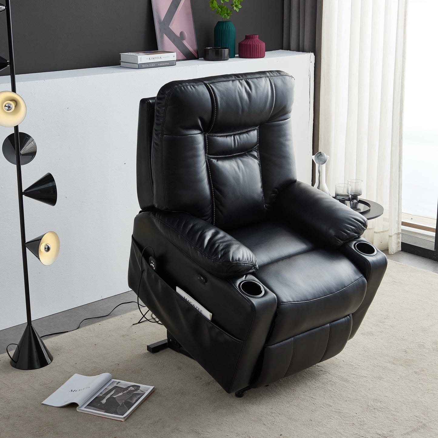 Comfortable Electric Power Lift Recliner Chair with Massage and Heat for Seniors