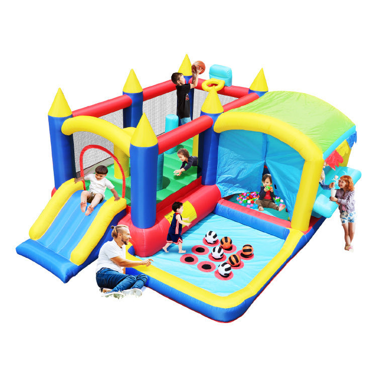 Ultimate 7-in-1 Inflatable Bounce House with Ball Pit and Obstacle Course for Kids' Indoor and Outdoor Parties