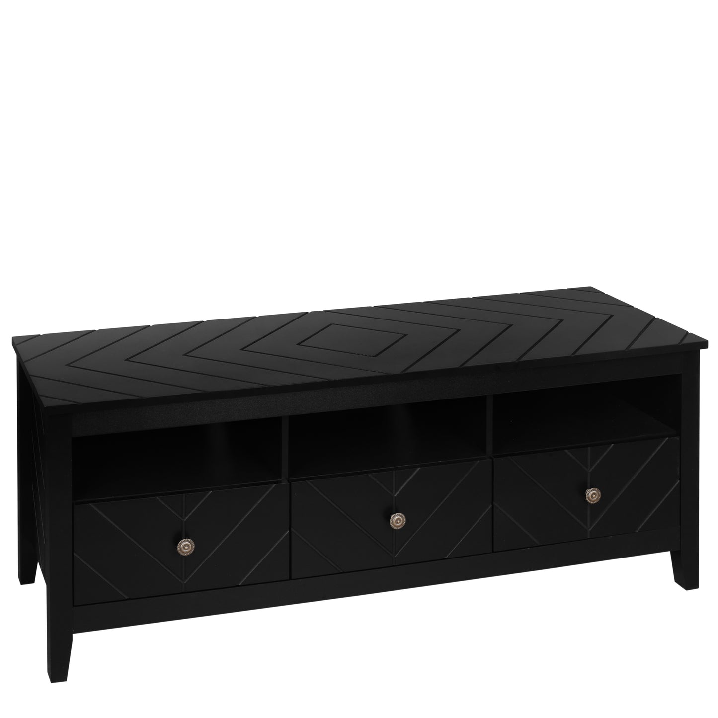 Stylish 3-Drawer Mid-Century TV Stand with Media Console