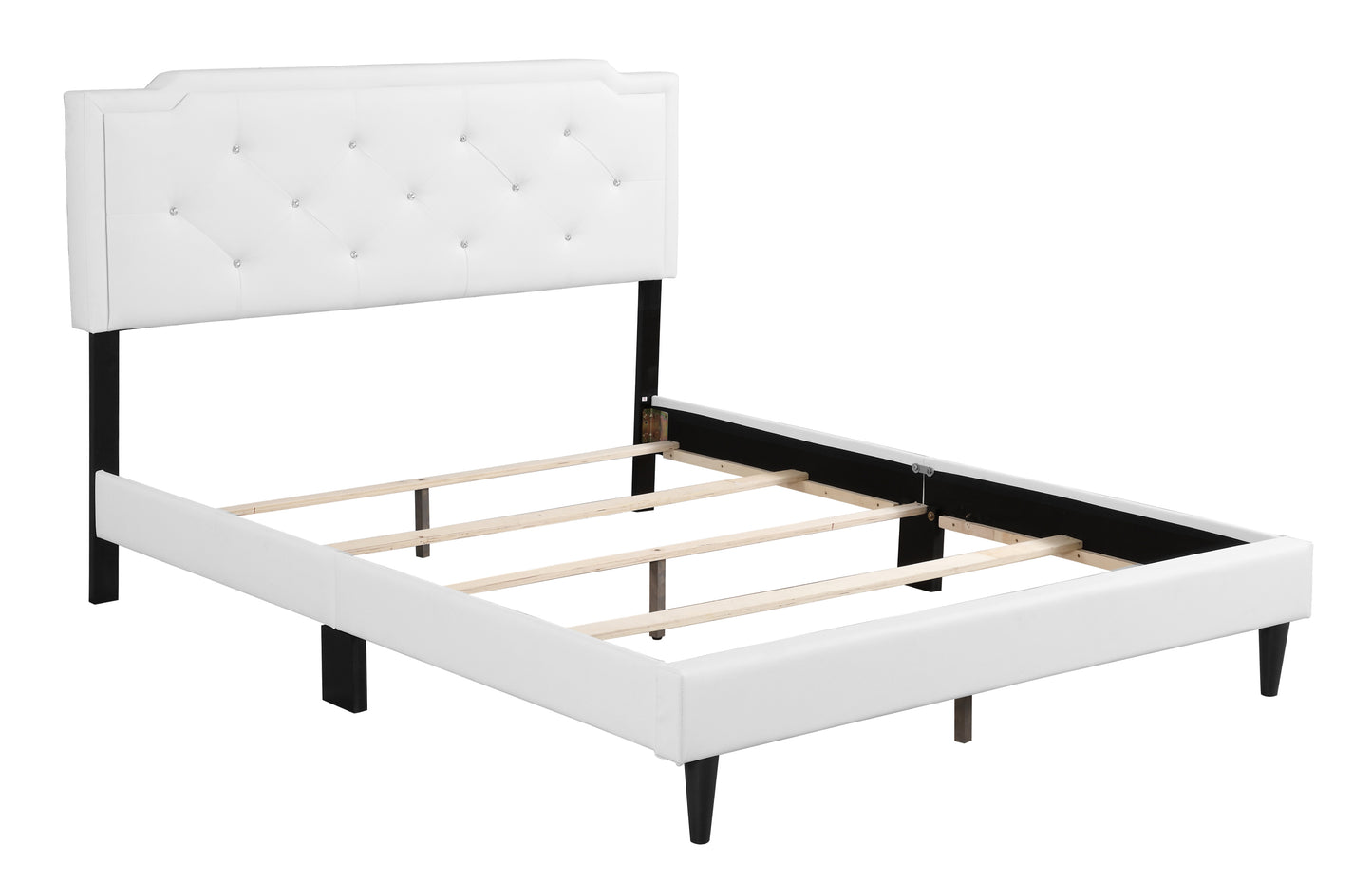 Deb G1118-QB-UP Queen Bed - All In One Box , WHITE