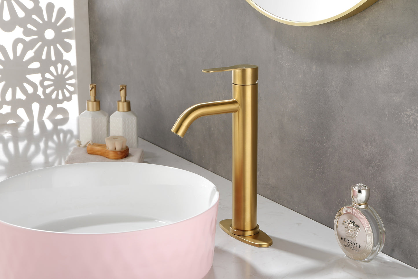 Elegant Gold Stainless Steel Bathroom Sink Faucet for Modern RVs and Vanities