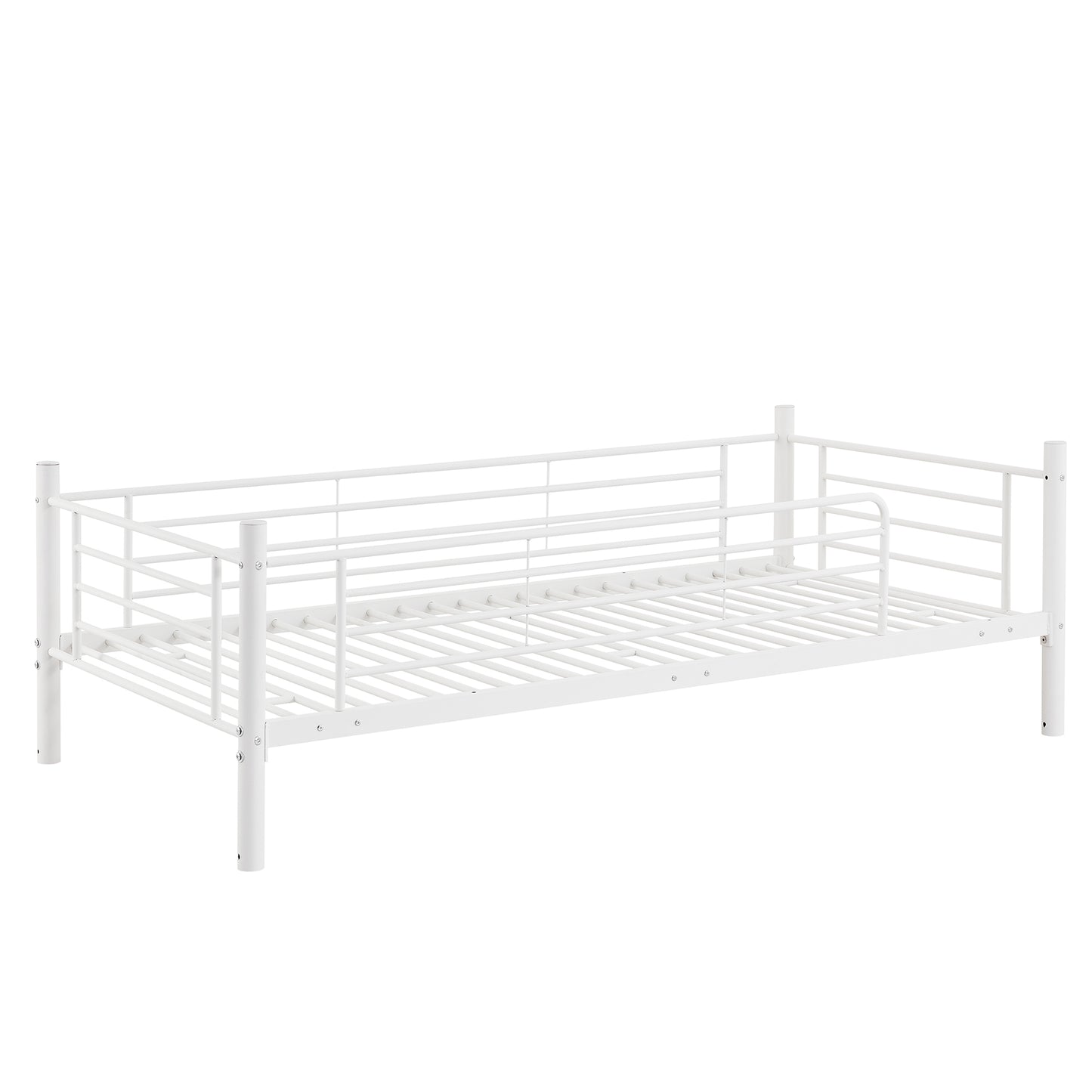 Twin-Twin-Twin Triple Bed with Built-in Ladder, Divided into Three Separate Beds,White(OLD SKU:LP000197AAK)