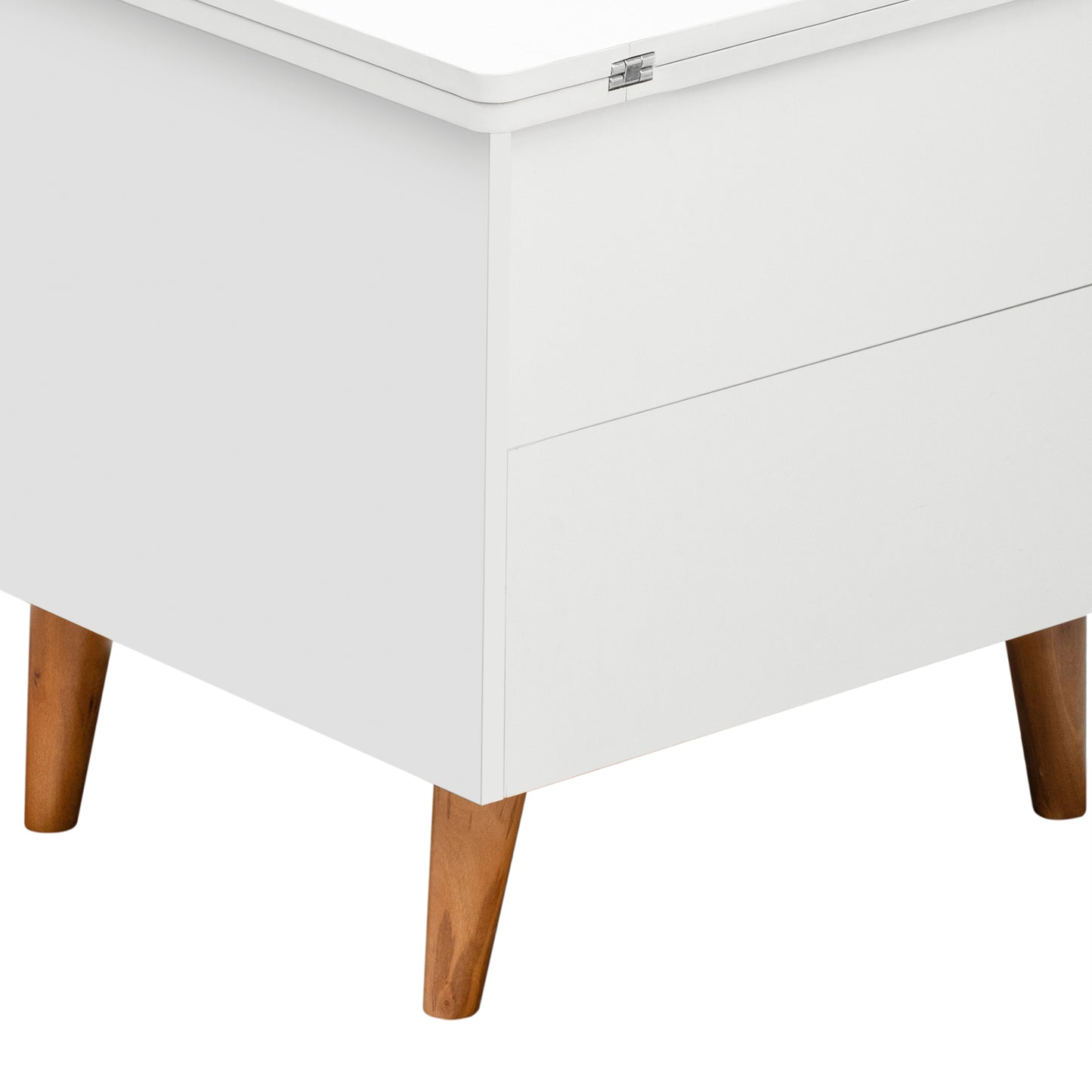 White Extendable Coffee Table with Storage & Lift Top