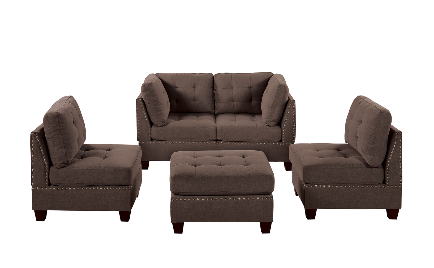 Sophisticated 5-Piece MODULA Set in Black Coffee