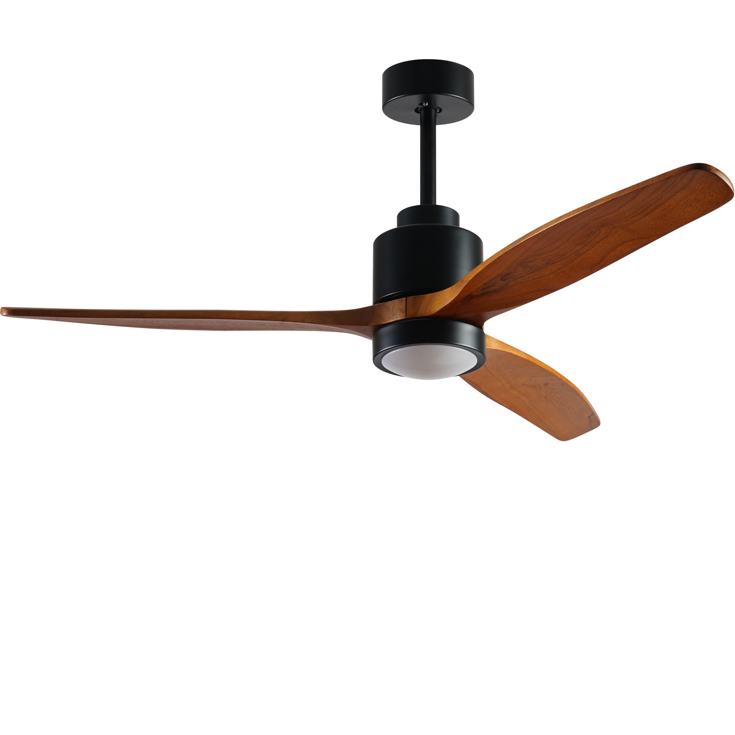 52-inch Elegant Wood Ceiling Fan with Dimmable LED Lights