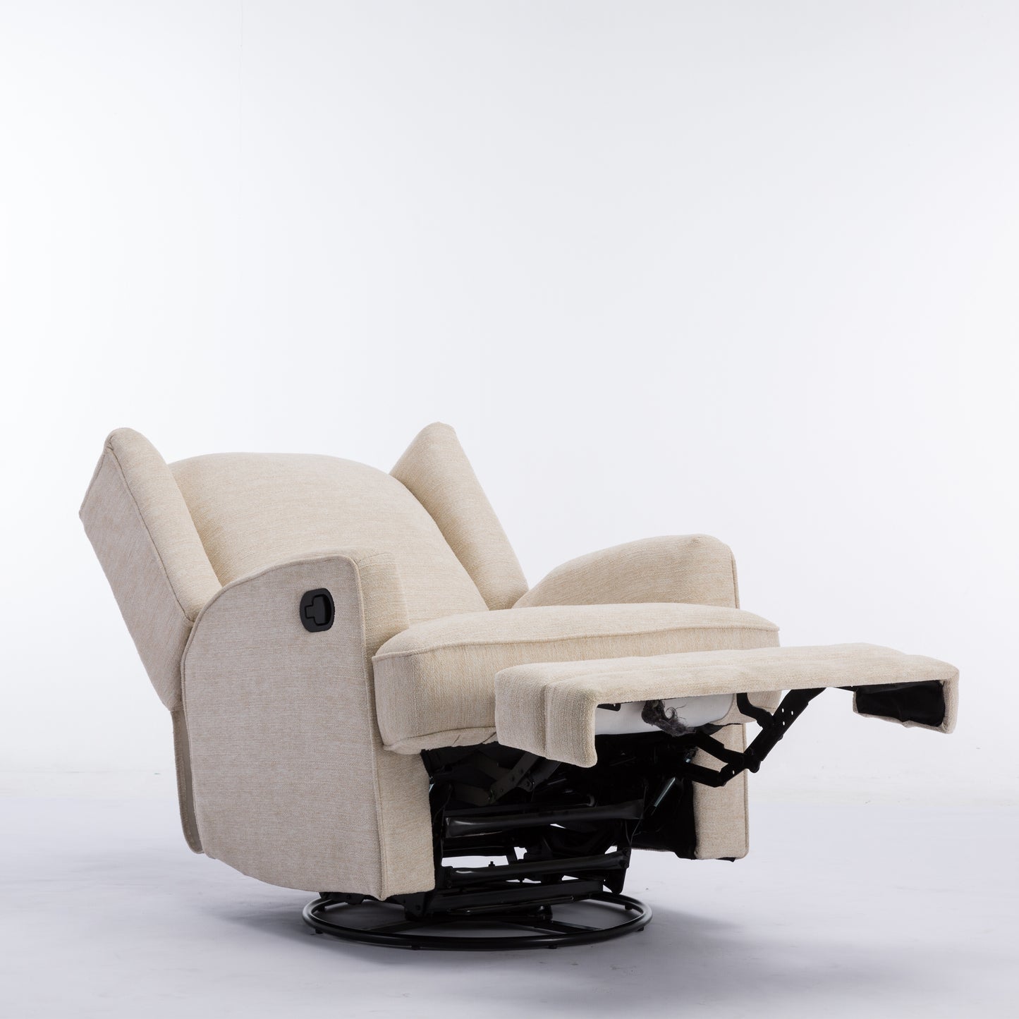 Smithfield Beige Wingback Swivel Glider Recliner