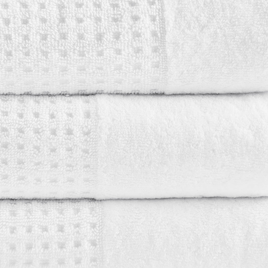 Upgrade Your Bathroom Decor with Madison Park Spa Cotton Waffle Jacquard Bath Towel Set