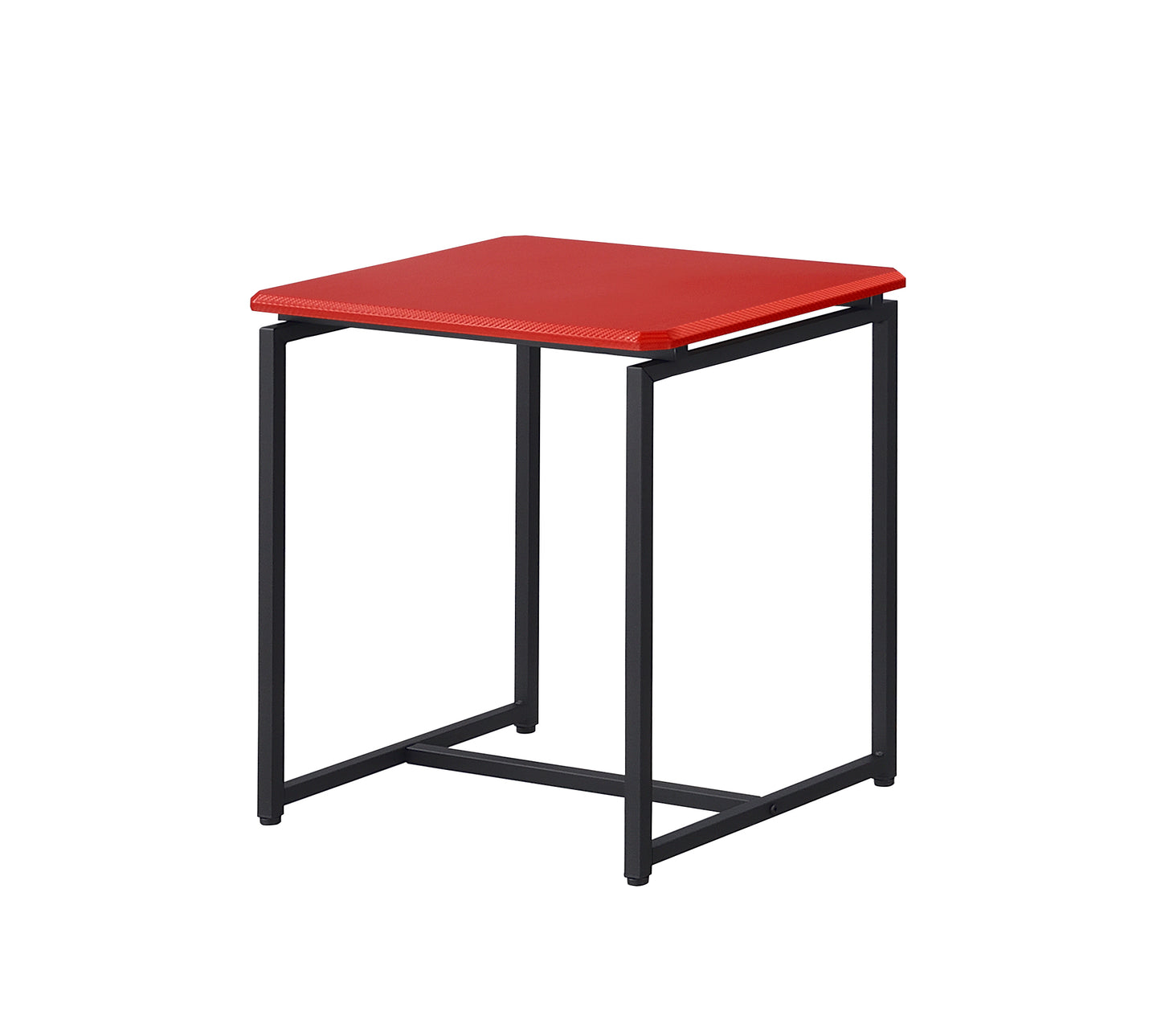 Sleek Red Carbon Fiber Wrap Coffee Table and End Table Set