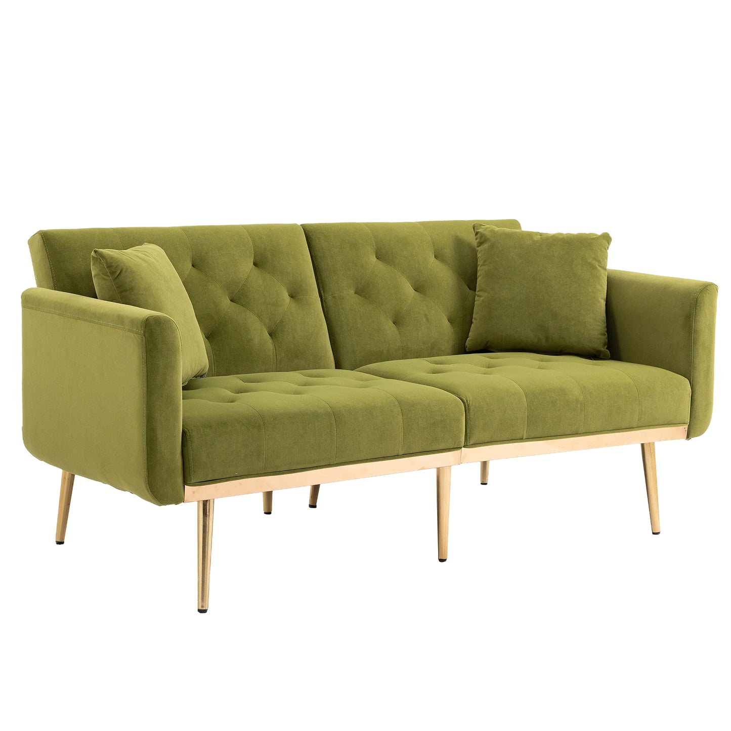 Velvet  Sofa , Accent sofa .loveseat sofa with metal  feet