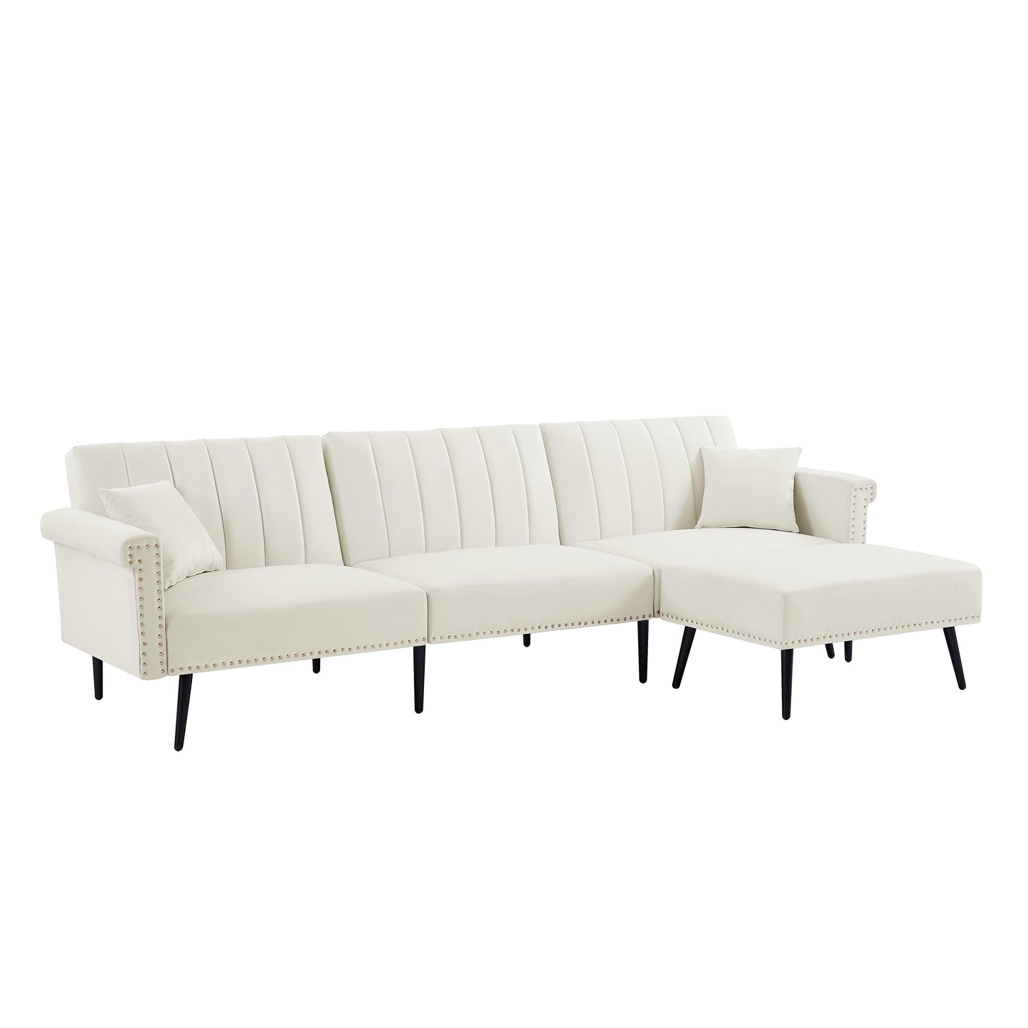 CREAM WHITE SECTIONAL SOFA BED