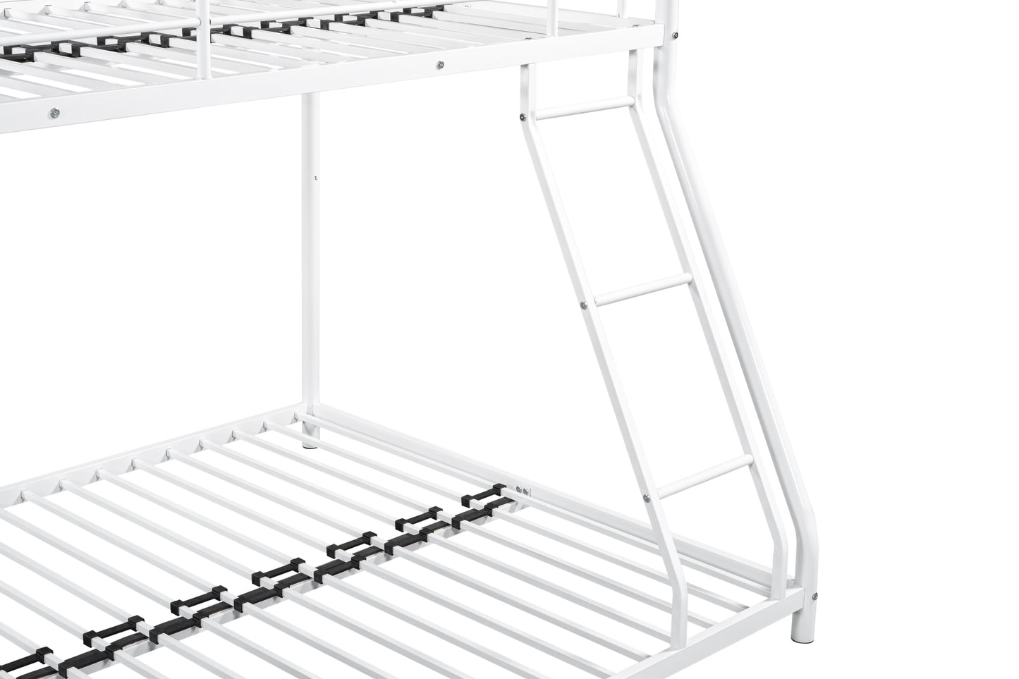 Noise-Reducing Twin over Full Metal Bunk Bed with Safety and Space-Saving Features