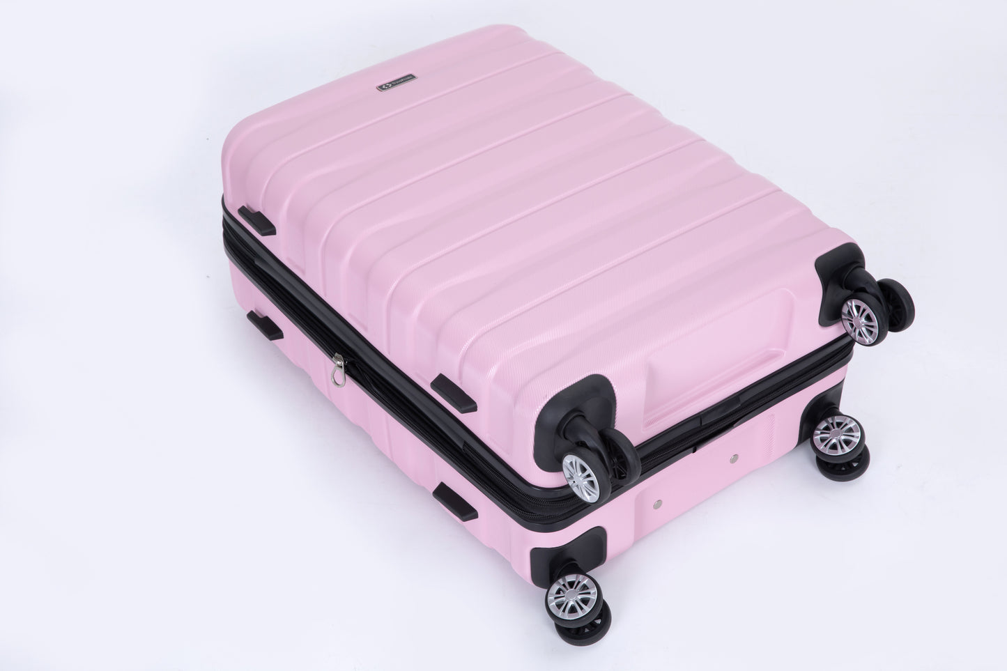 3 Piece Luggage Sets PC Lightweight & Durable Expandable Suitcase with Two Hooks, Double Spinner Wheels, TSA Lock, (21/25/29) Pink