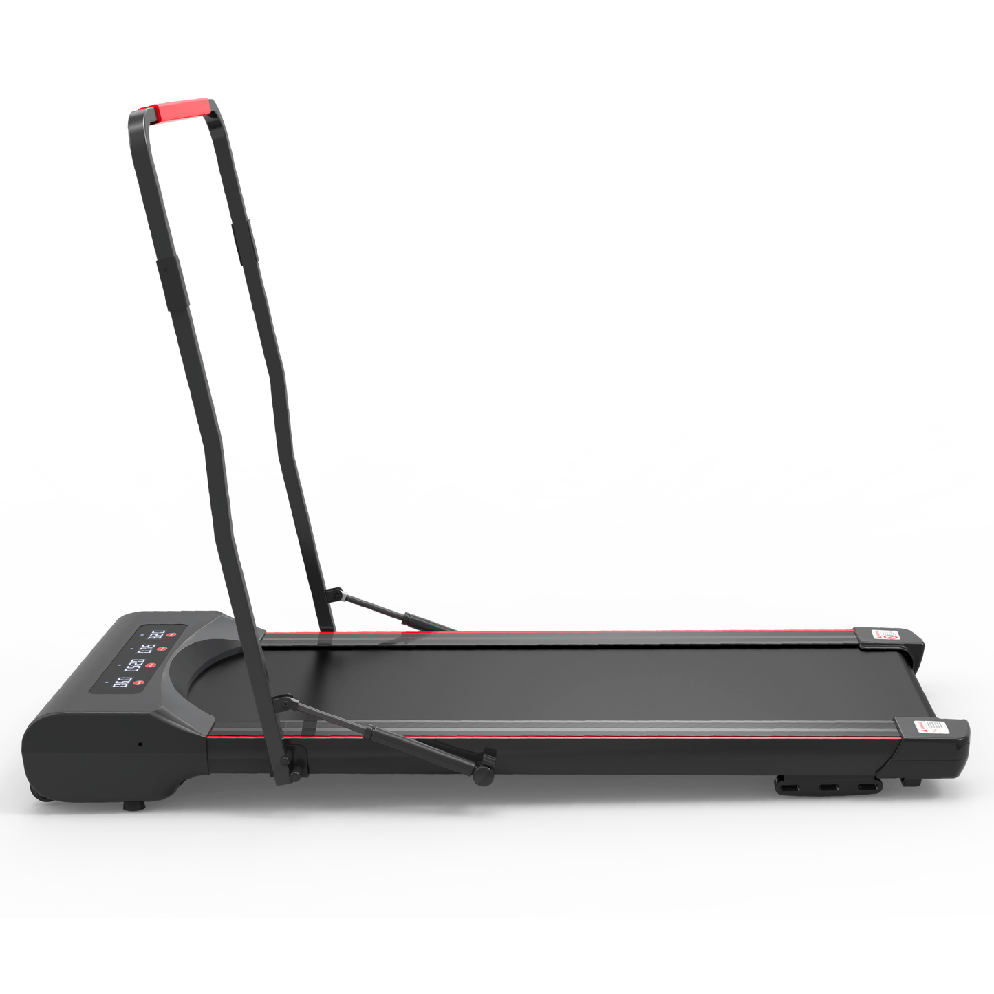 Under Desk Walking Pad Treadmill Foldable with Handlebar Remote Controll, 300 LB Capacity