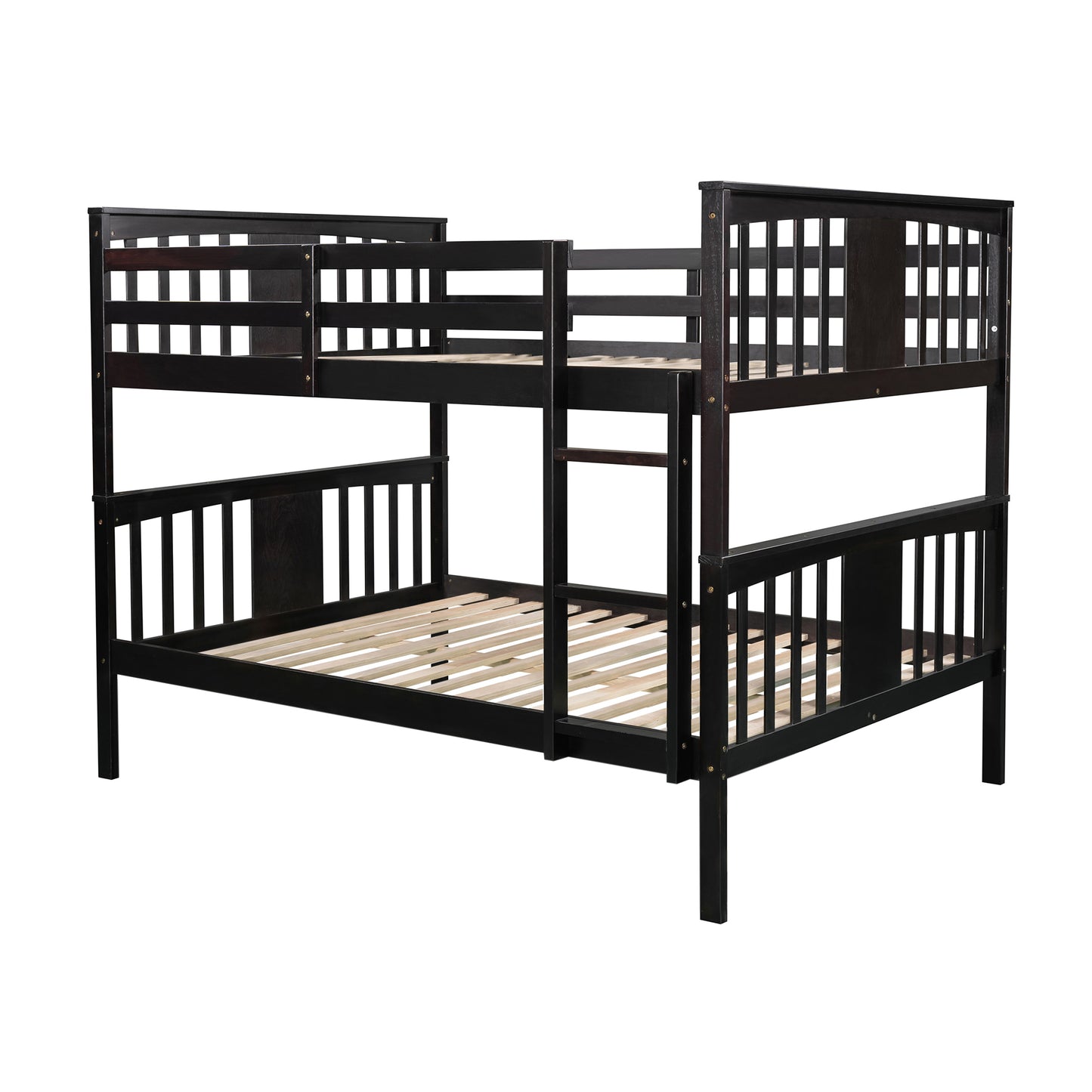 Versatile Espresso Full Size Bunk Bed for Stylish Bedroom Accommodation