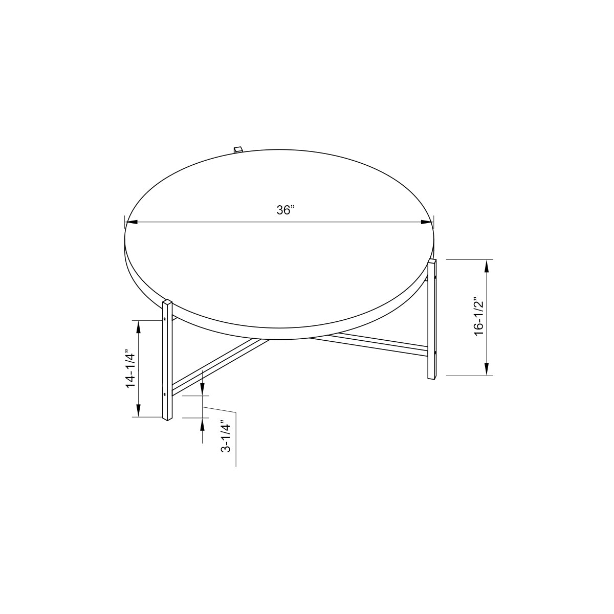 White and Silver Round Coffee Table