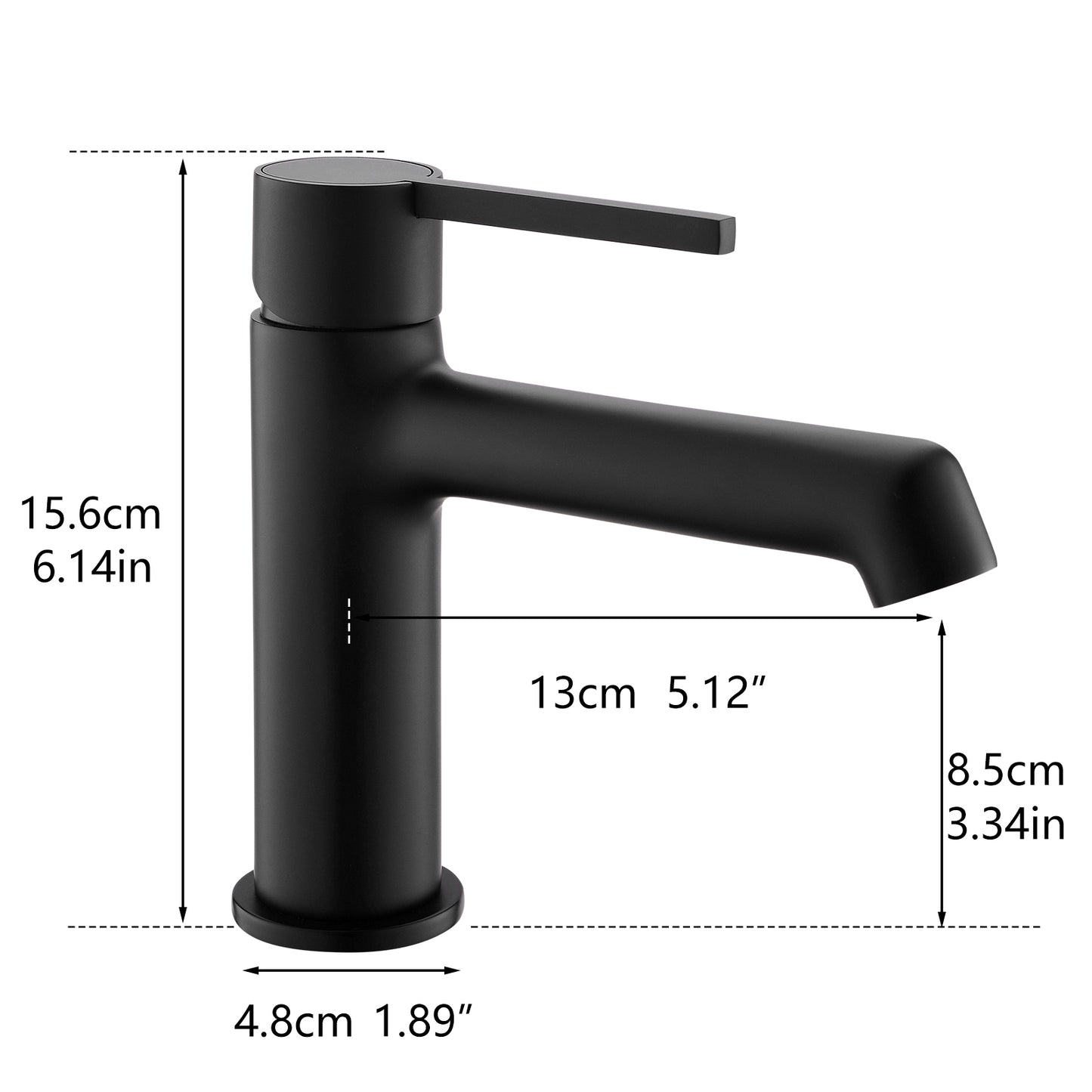 Elegant Matte Black Single Handle Bathroom Faucet for Modern Basin