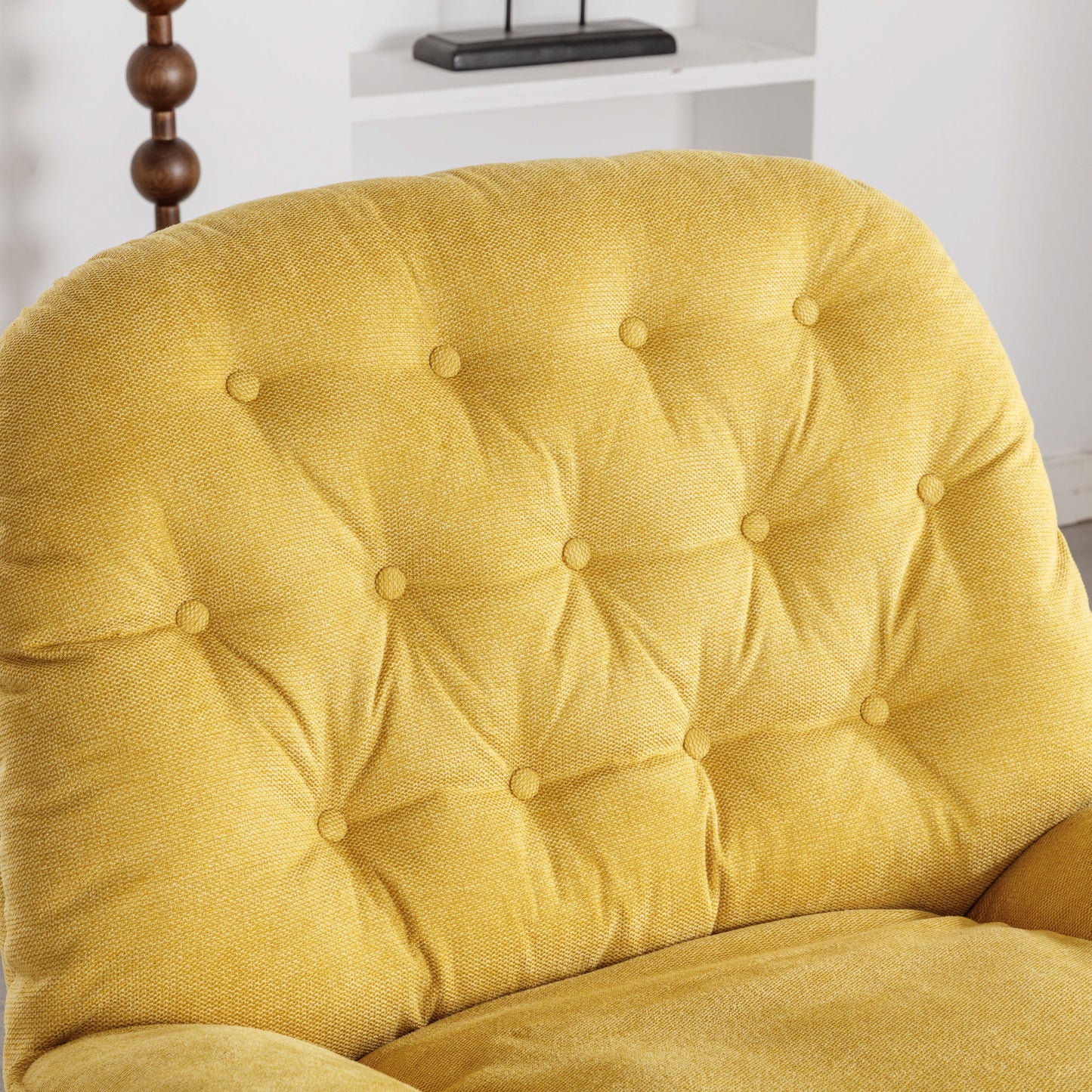 Yellow Power Recliner with Voice Control and Bluetooth Music Player