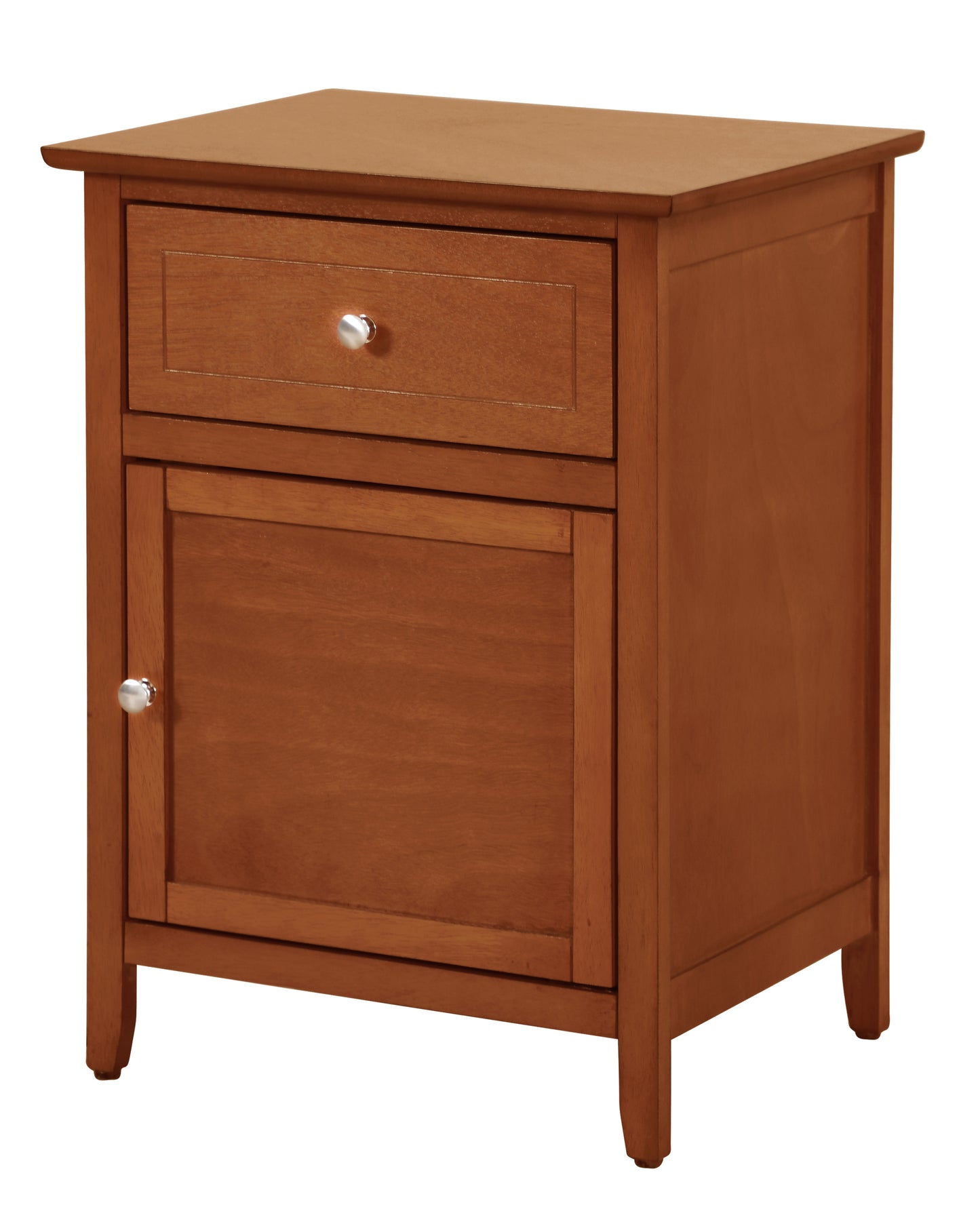 Izzy G1414-N-60 1 Drawer /1 Door Nightstand , Oak