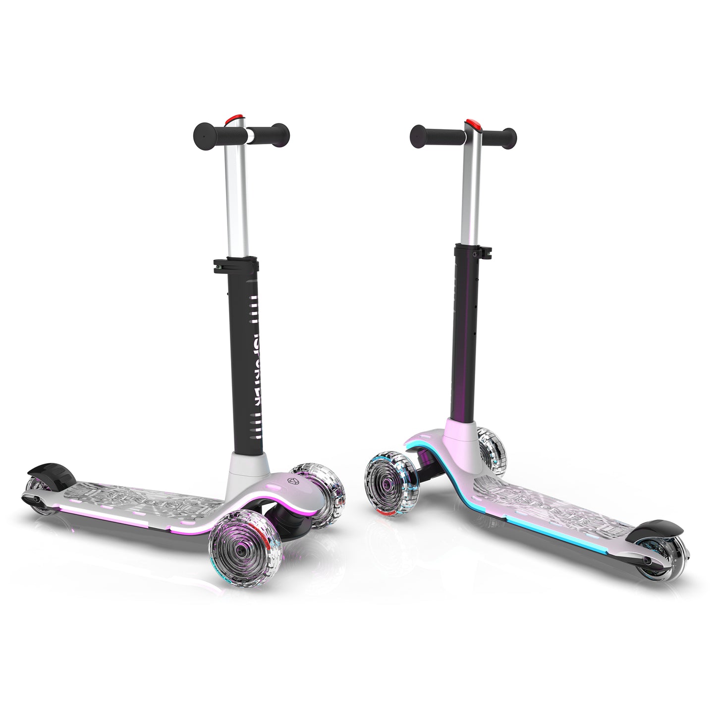 Adjustable 3 Wheel Scooter with Light-Up Wheels for Kids Ages 3-5, Foldable & Anti-Slip