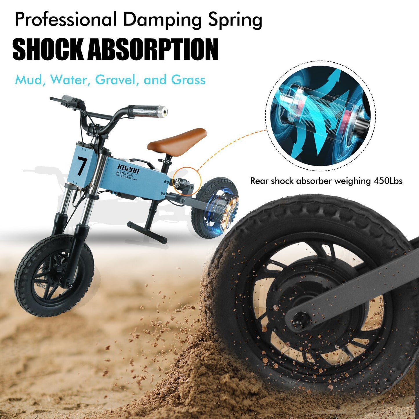 Children's Off-Road Electric Bike - Advanced Safety and Adventure Model