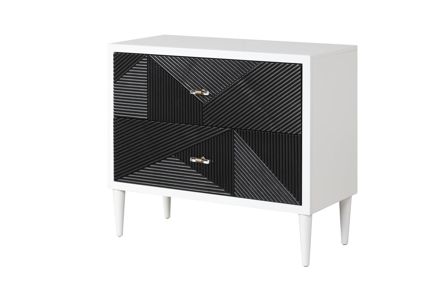 Dubni Accent Table in White & Black Finish AC00394