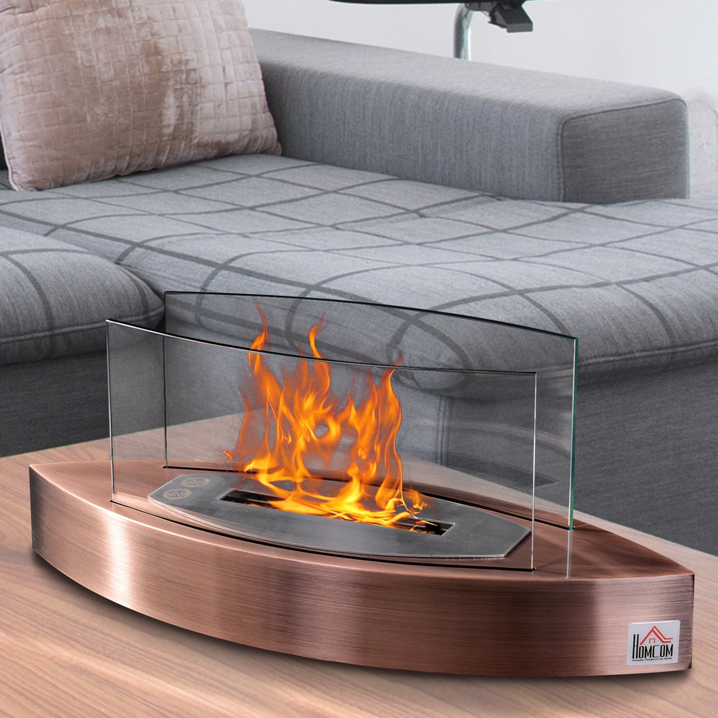 Tabletop Ethanol Fireplace with Clean-Burning Bioethanol Fuel