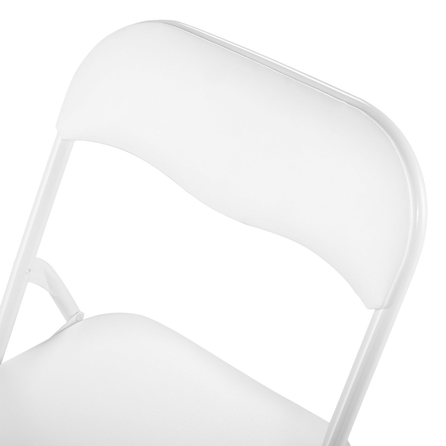 Folding and Stackable Chair Set, 6 Pack for Wedding, Picnic, Fishing and Camping, White