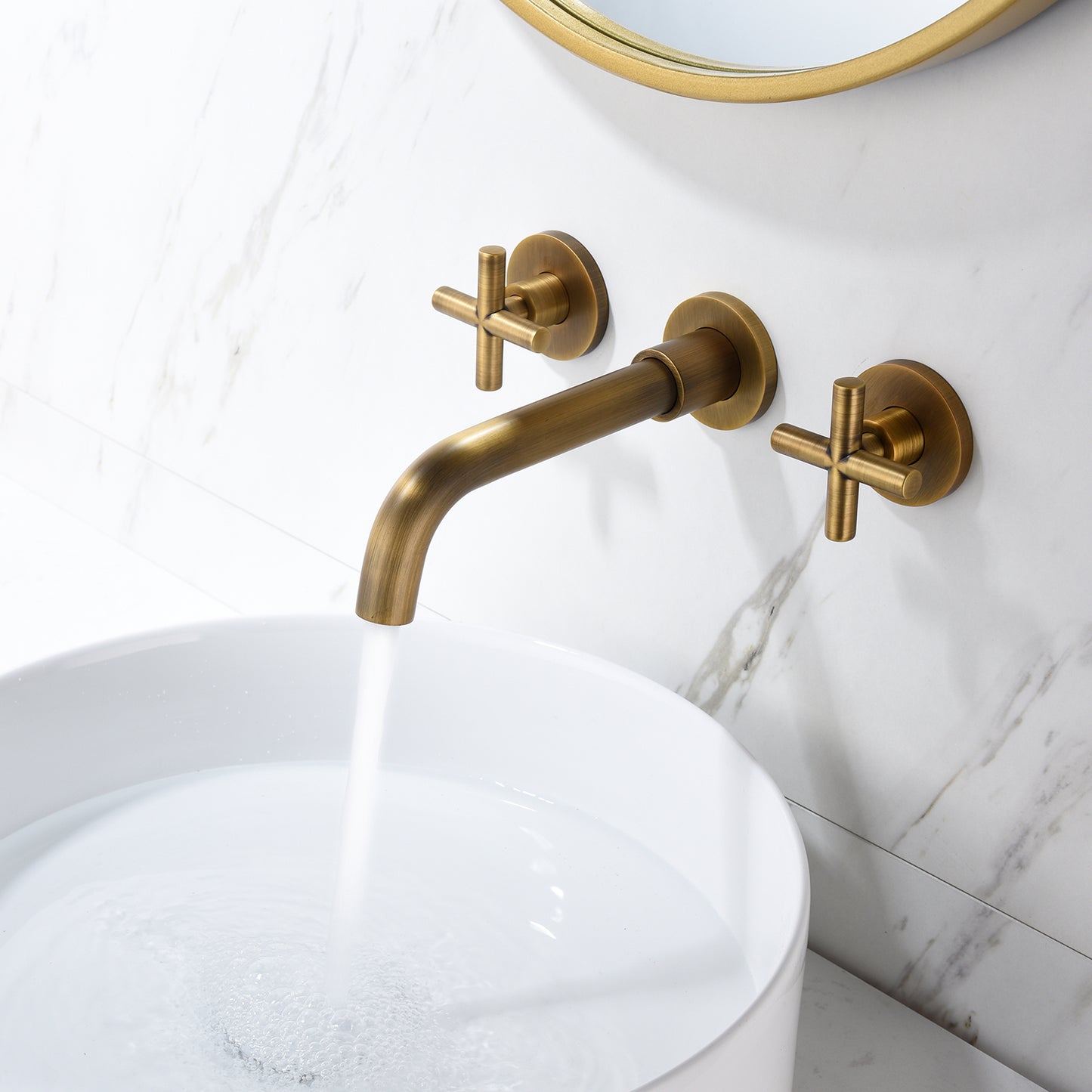 Bathroom Sink Faucet with Bronze Finish