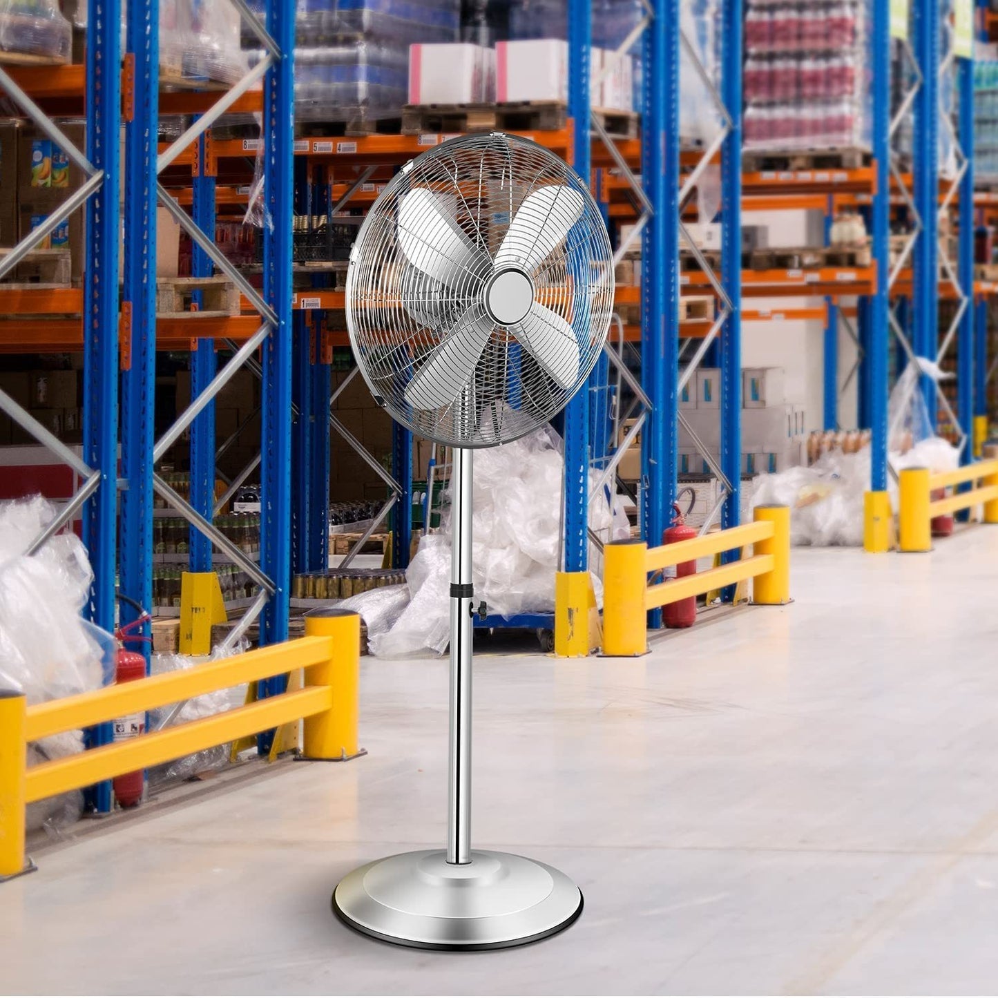 16 Inch Adjustable Heights Stand Fan with 3 Speed Settings