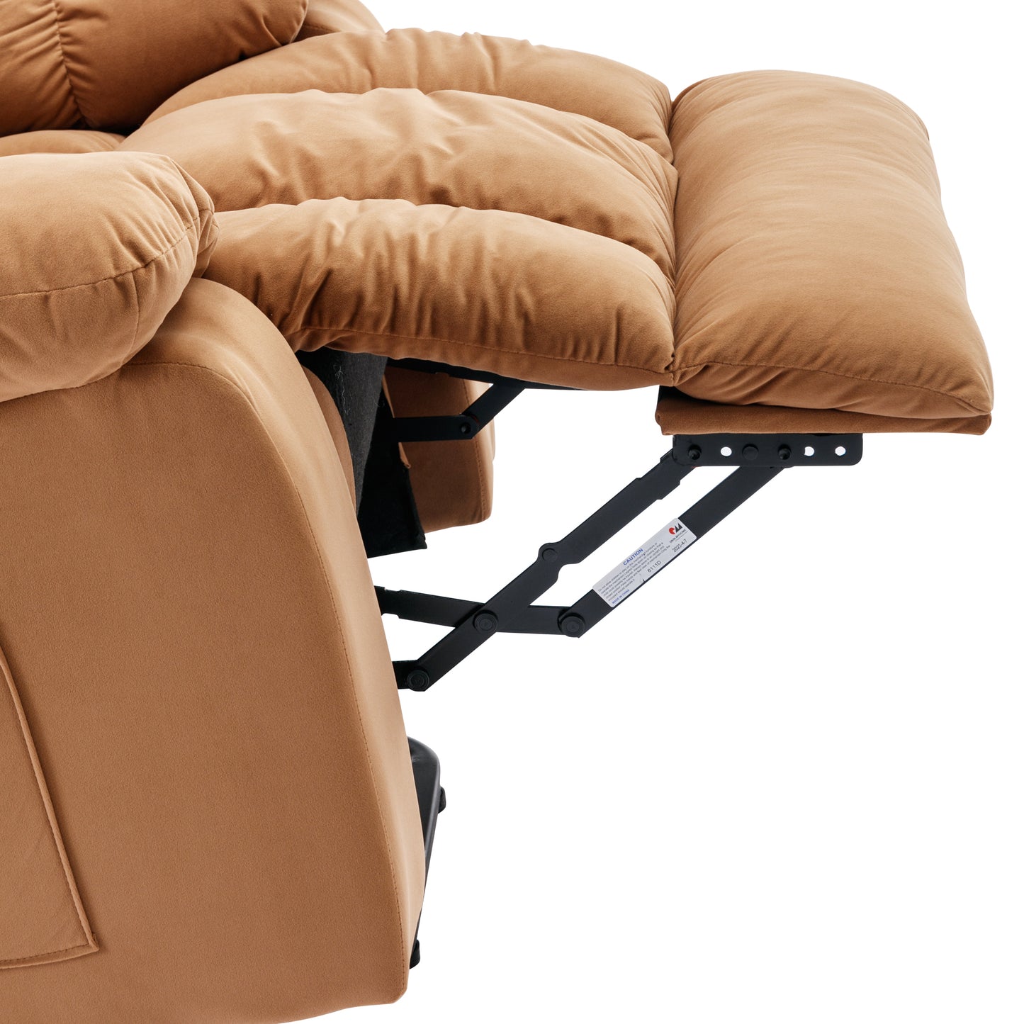 Massage Recliner Chair Electric Power Lift Recliner Chairs with Heat, Vibration, Side Pocket for Living Room, Bedroom, Light Brown