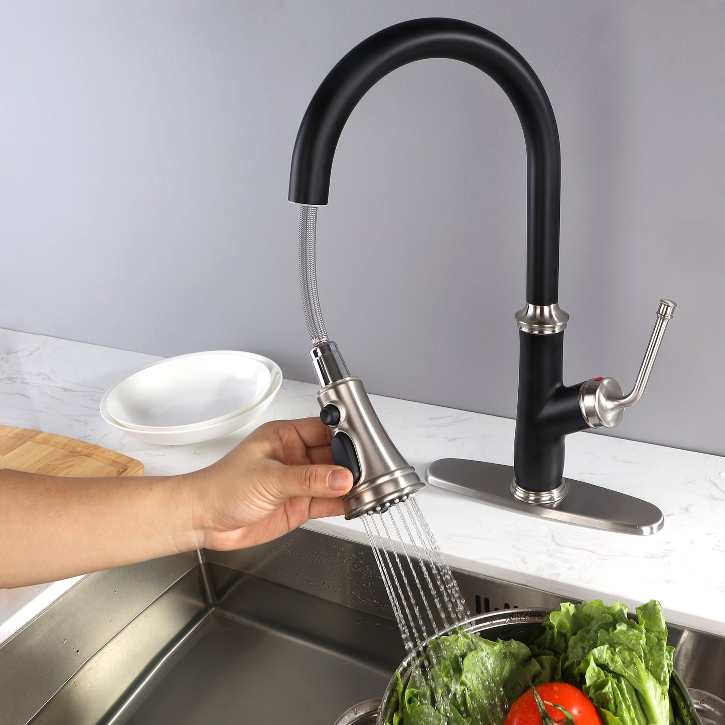 Kitchen Faucet with Pull Down Sprayer Modern Stainless Steel rv Kitchen Faucet