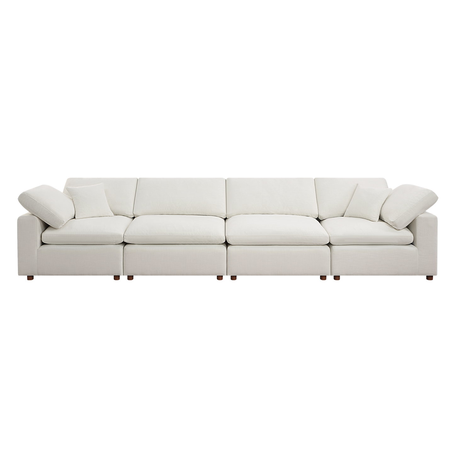 White Modular Sectional Sofa Set with Self-customization Design