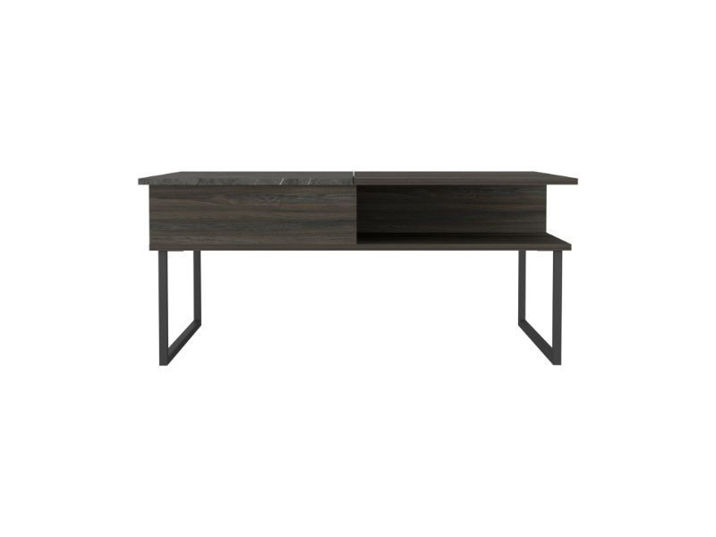 Rustic Charm Lift Top Coffee Table with Woody Design