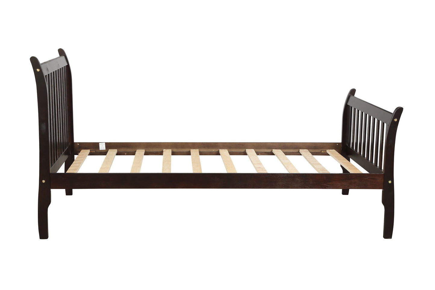 Wood Platform Bed Frame Mattress Foundation with Wood Slat Support, Twin (Espresso)