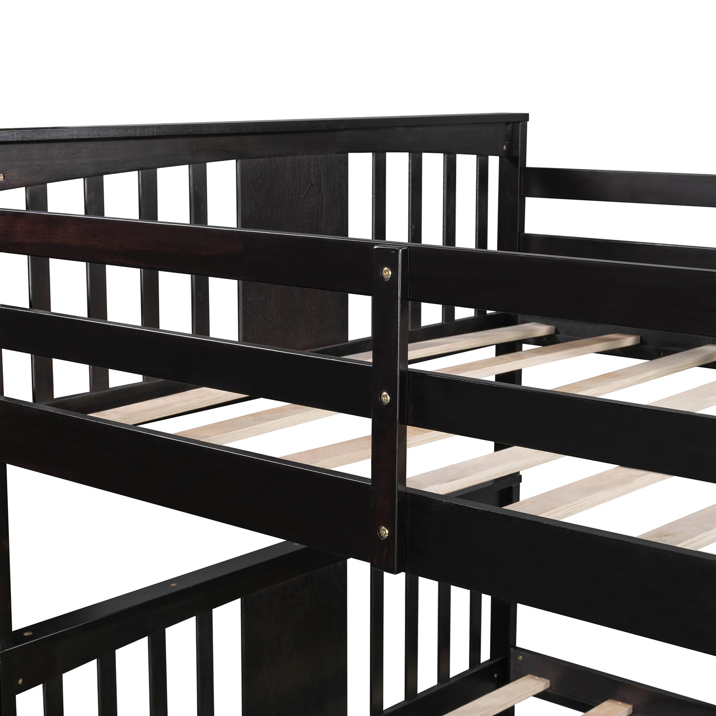 Versatile Espresso Full Size Bunk Bed for Stylish Bedroom Accommodation