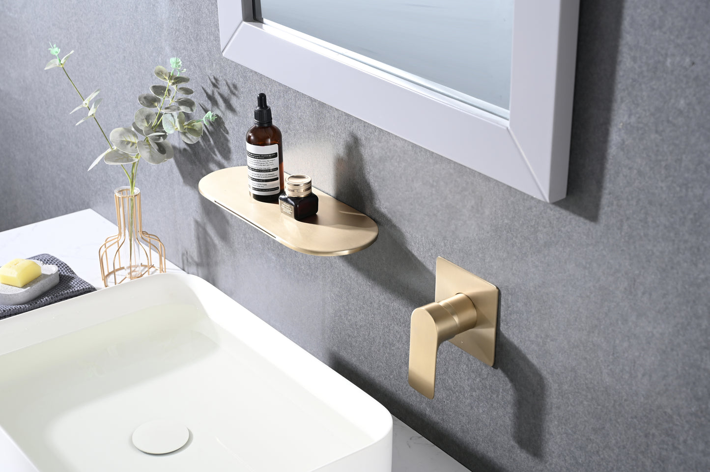 Waterfall Bathroom Sink Faucet for Wall Mount