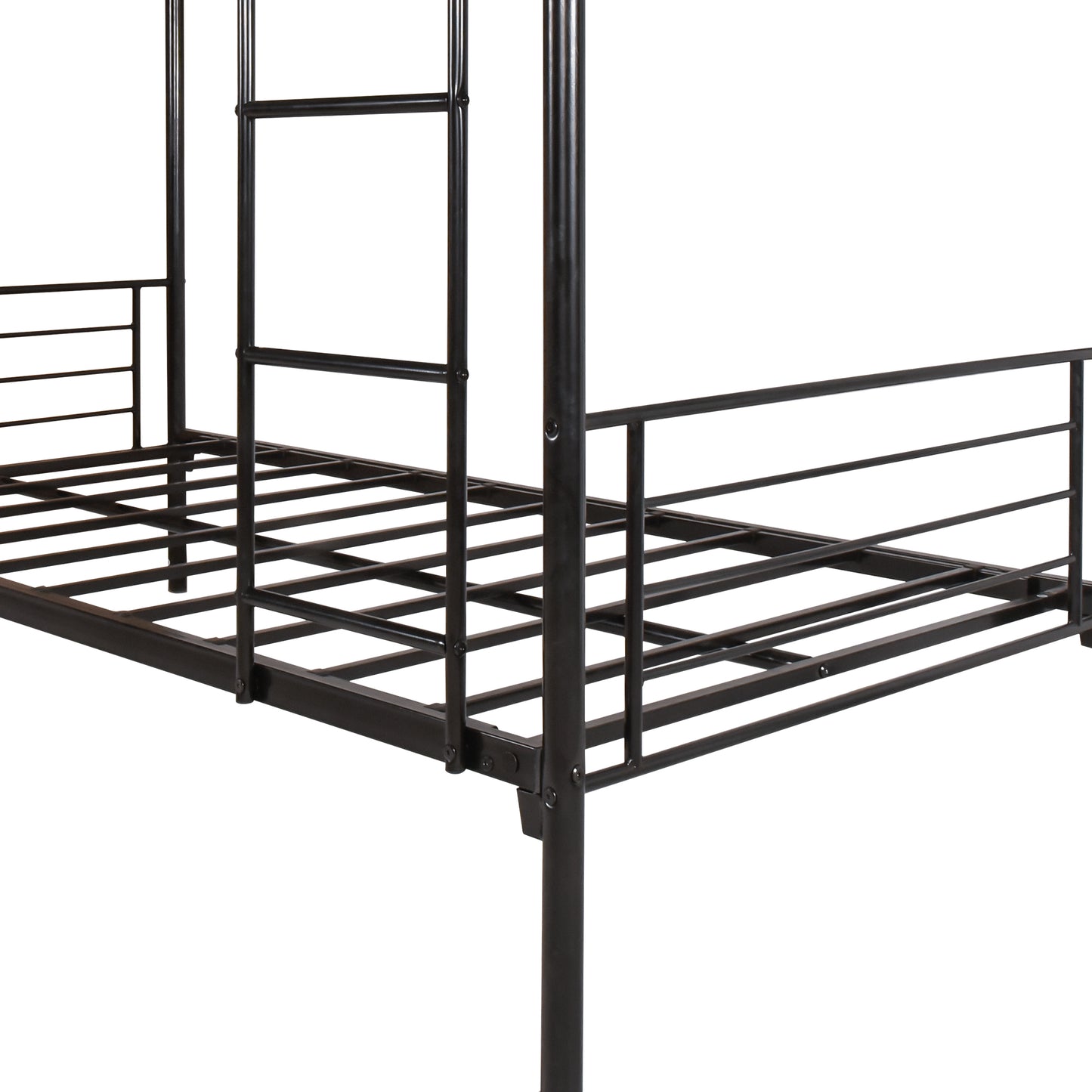 Metal Bunk Bed with Enhanced Frame and Integrated Ladder