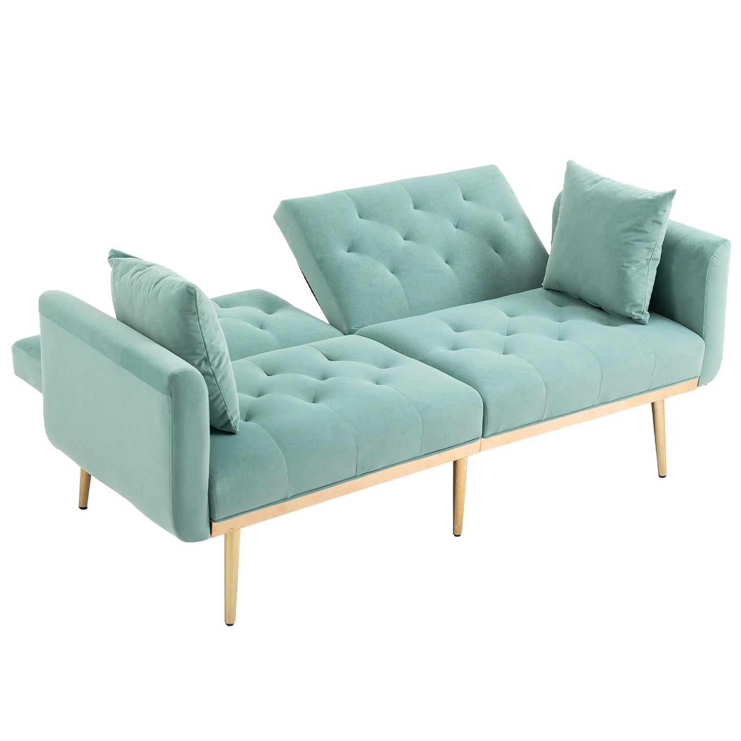 Velvet  Sofa , Accent sofa .loveseat sofa with metal  feet