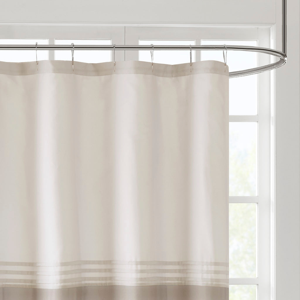 Elegant Embroidered Microfiber Bathroom Shower Curtain