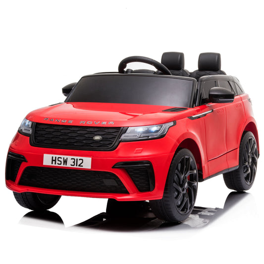 12V Licensed Range Rover Kids Ride-On Car, Battery Powered Vehicle w/ Remote Control, LED Lights, Music, Spring Suspension, Soft Start, Electric Car Toy Gift