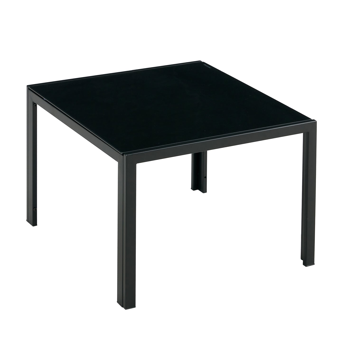 Black Nesting Coffee Table Set with Tempered Glass Finish for Modern Living Rooms