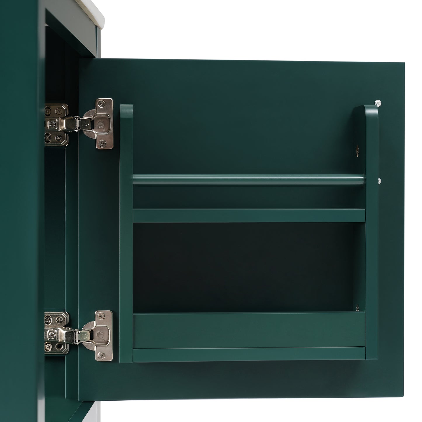 20" Bathroom Vanity with Sink, Bathroom Cabinet with Soft Closing Door, Storage Rack and Open Shelf, Green