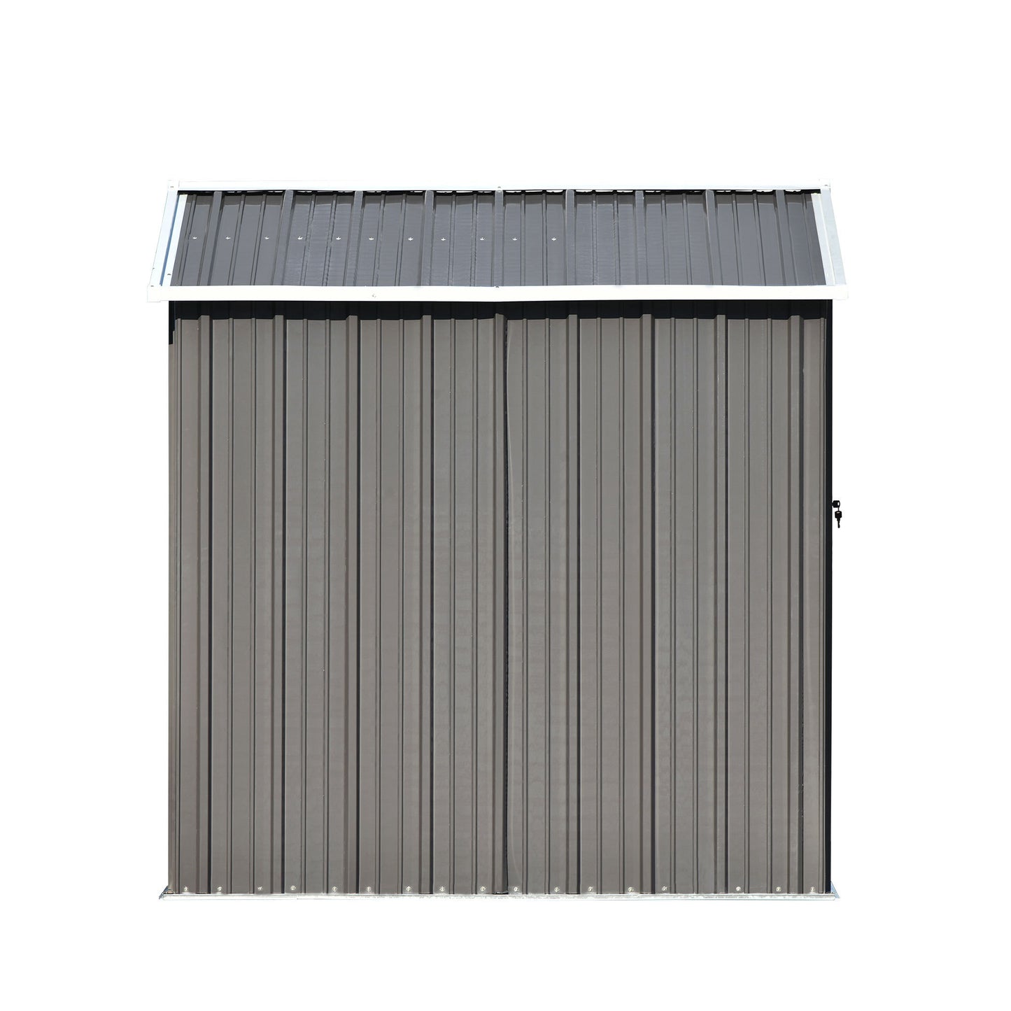 Patio 8ft x6ft Bike Shed Garden Shed, Metal Storage Shed with Adjustable Shelf and Lockable Doors, Tool Cabinet with Vents and Foundation Frame for Backyard, Lawn, Garden, Gray