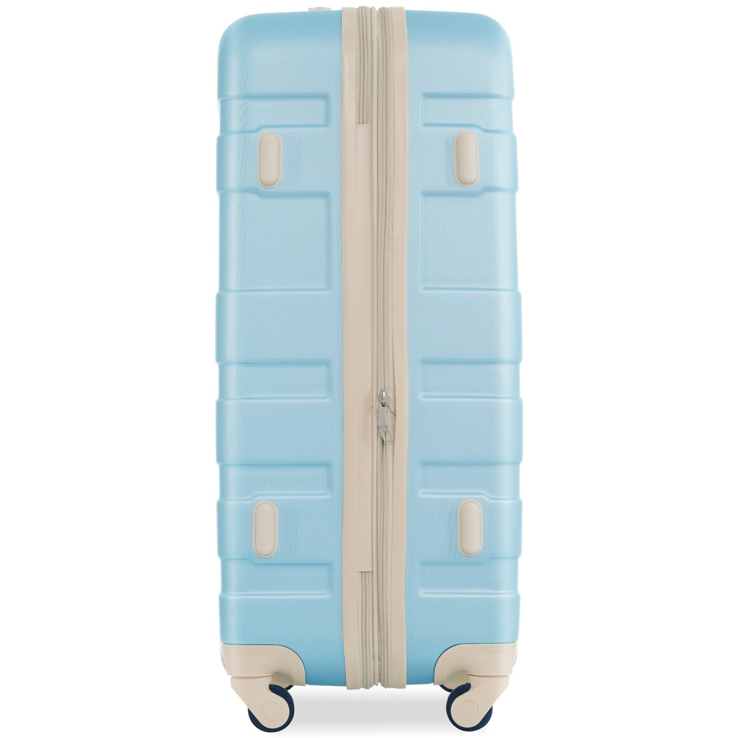 Luggage Sets New Model Expandable ABS Hardshell 3pcs Clearance Luggage Hardside Lightweight Durable Suitcase sets Spinner Wheels Suitcase with TSA Lock 20''24''28''( golden blue and beige)