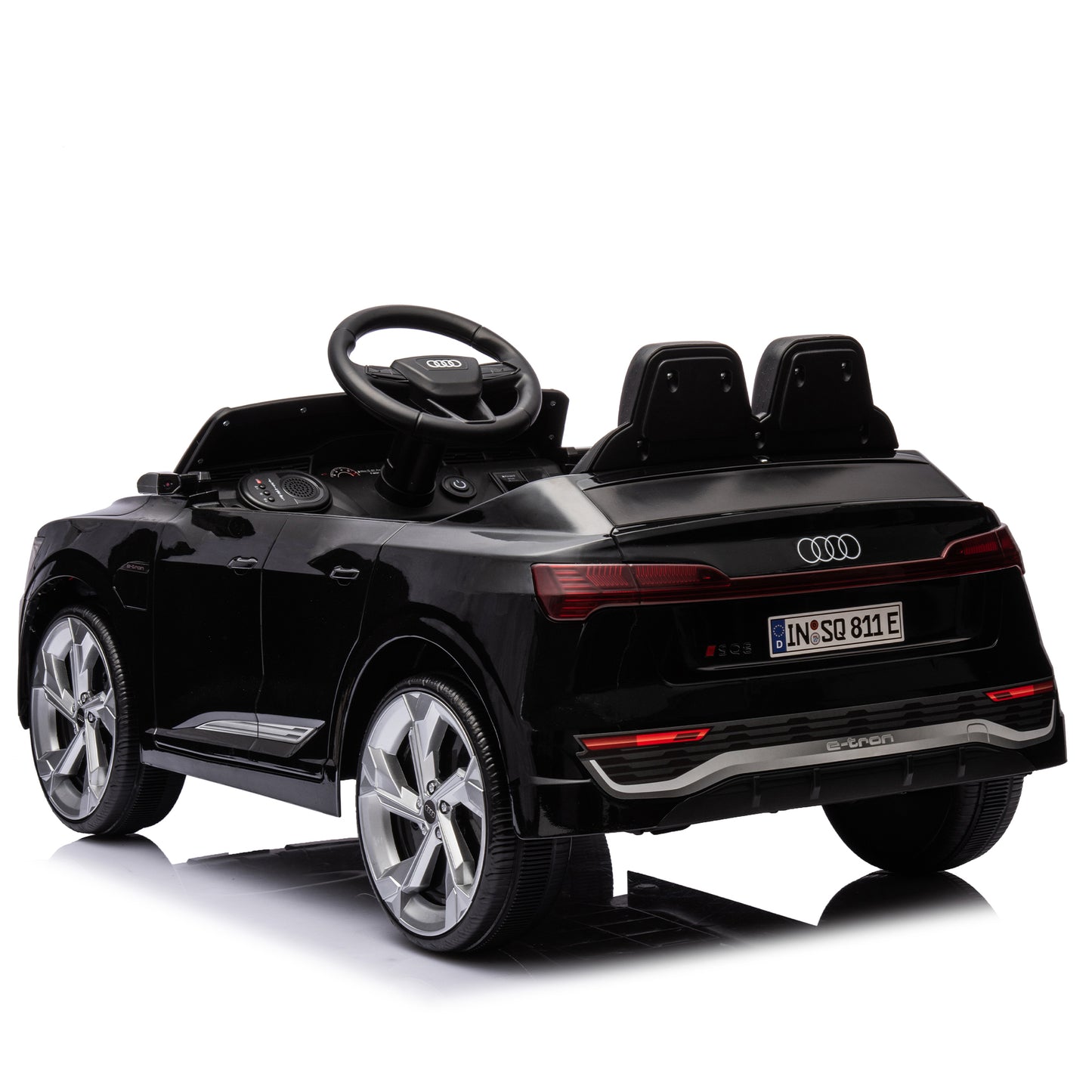 12V Kids Ride On Electric Car w/Parents Remote Control,Licensed Audi SQ8 for Kids,Dual Drive,Suspension,Hanging start,Three speed adjustable Music,Volume Control,LED Lights for Kids Aged 3-6.