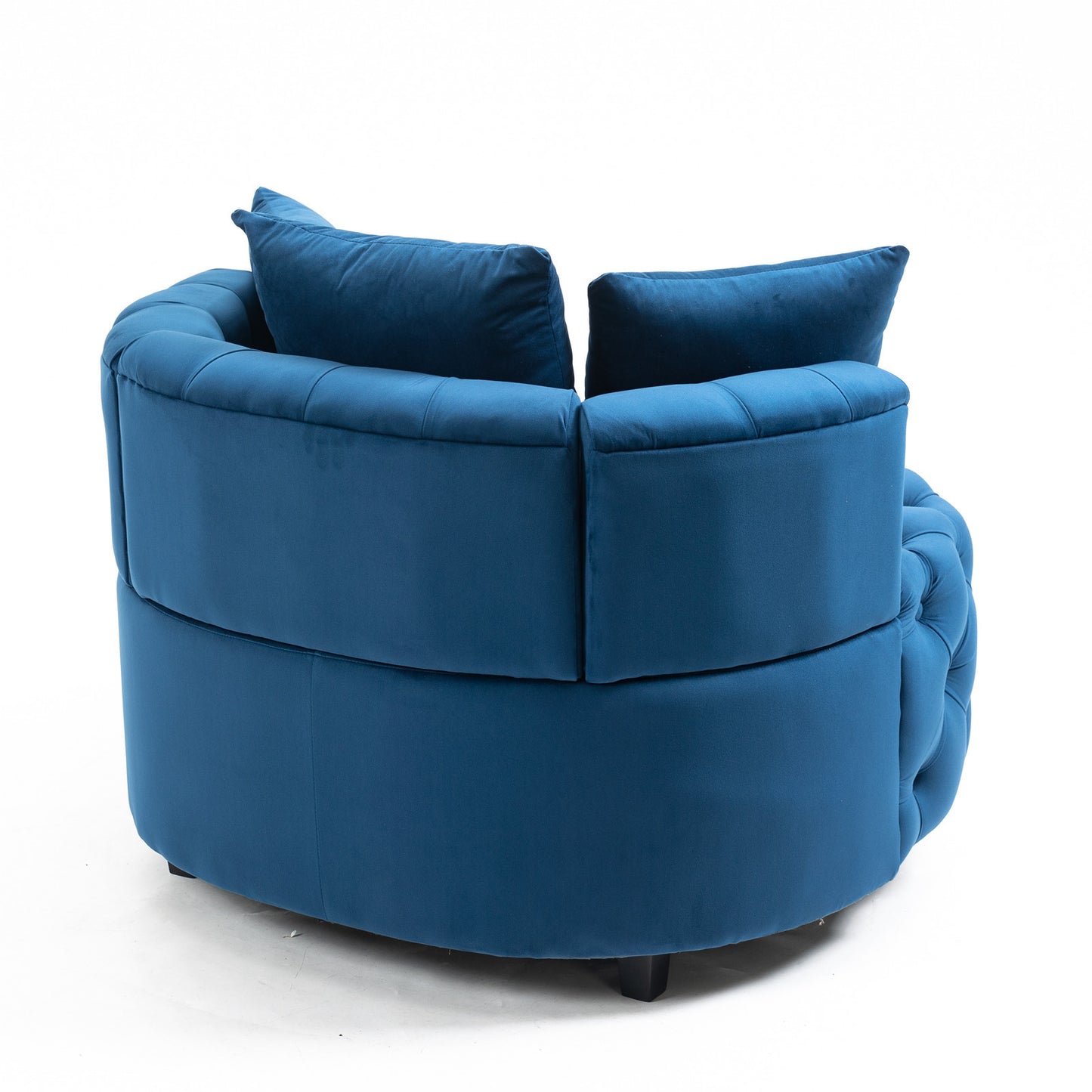 A&A Furniture,Accent Chair / Classical Barrel Chair for living room / Modern Leisure Sofa Chair (Blue)