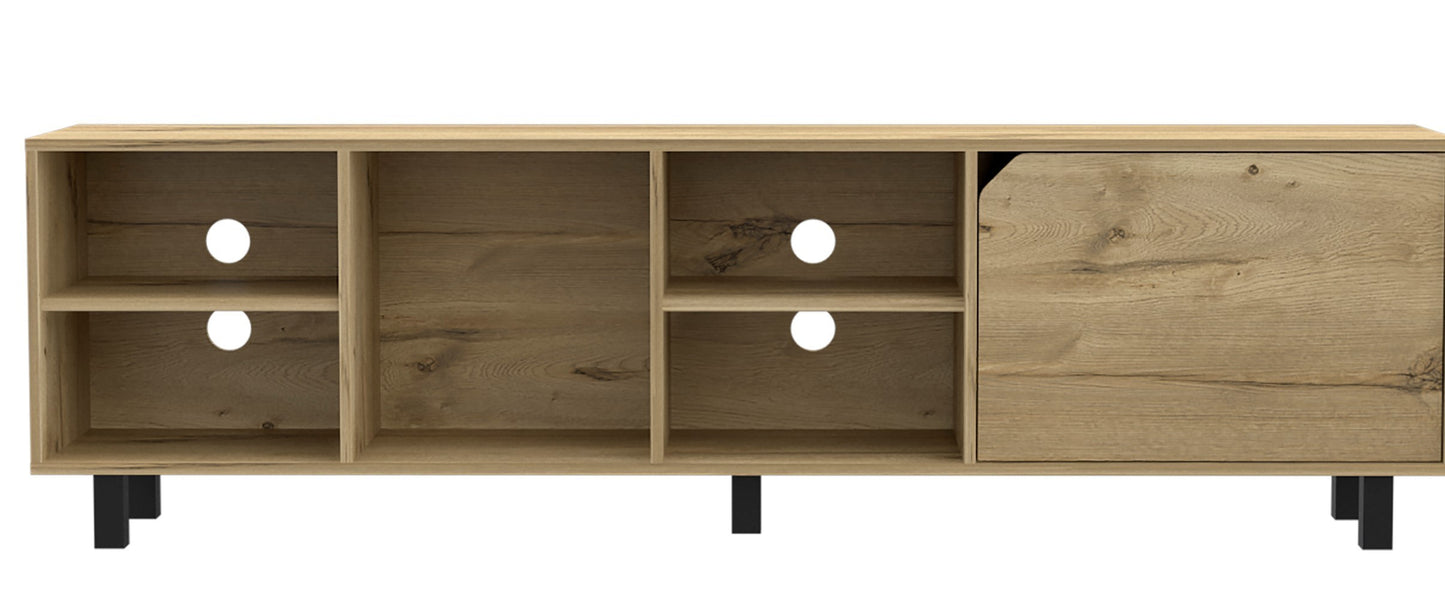 5-Shelf Light Oak TV Stand Harwich