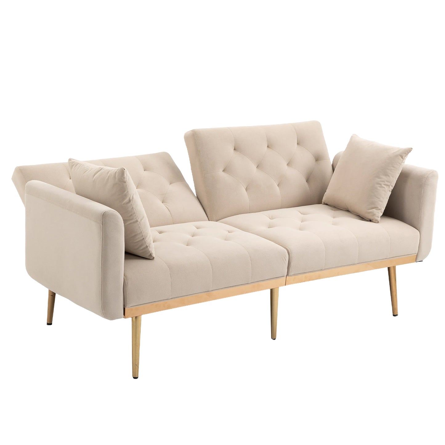 Velvet  Sofa , Accent sofa .loveseat sofa with metal  feet